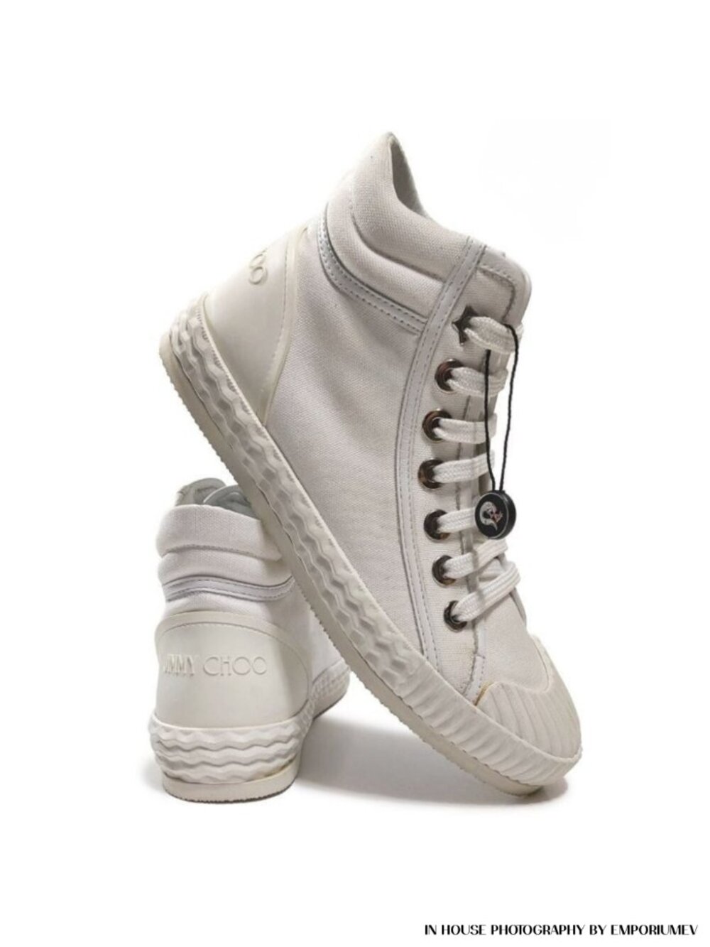 Jimmy Choo White High Top Sneakers Size EU 36 6 US